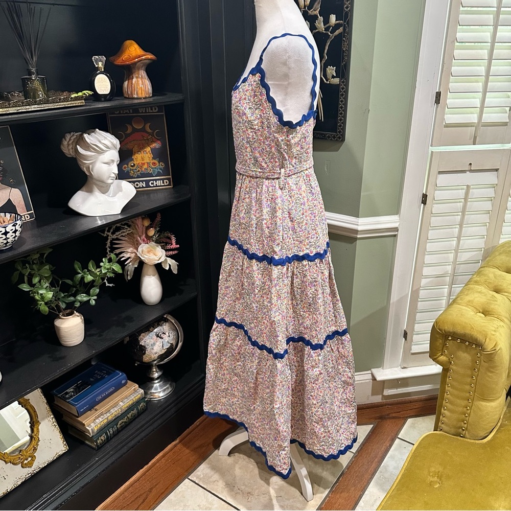 Anthropologies Just Me Floral Embroidered Maxi Dress – Size Large - Picture 9 of 11